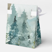 Waldwunder Rustikale Piniengedächtnishochzeit Geschenkschachtel (Rückseite)