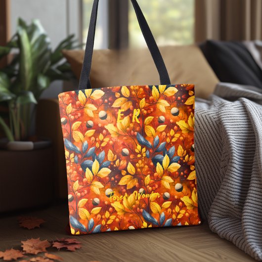Waldwunder-Tasche mit kühnen Herbstblättern Tasche