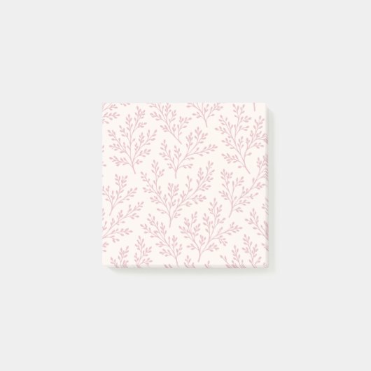 Waldzweige Gedämpfte Rose - Neutral Post-it Klebezettel (Vorderseite)