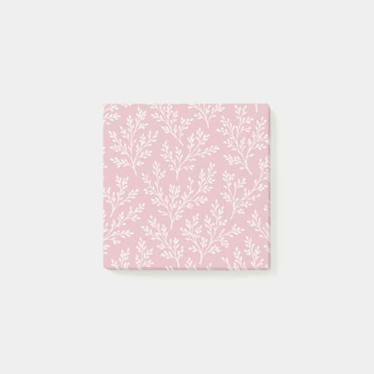 Waldzweige Neutral - Gedämpfte Rose Post-it Klebezettel (Vorderseite)