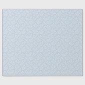 Waldzweige Neutral - Staubblau Geschenkpapier (Flach)