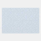 Waldzweige Neutral - Staubblau Geschenkpapier Set (Vorderseite)