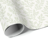 Waldzweige Sanfte Olive - Neutral Geschenkpapier (Rolleneckpunkt)