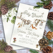 Waldzweigtiere Boho Baby Shower Einladung