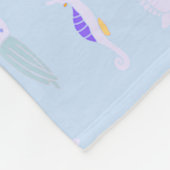 Wale, Anker, Korallen und Seetang Fleecedecke (Ecke)