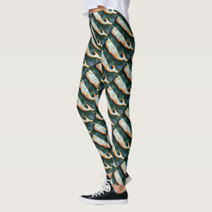 Wale aus verwittertem Holz Leggings