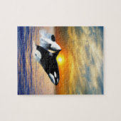 Wale bei Sonnenuntergang Puzzle (Horizontal)