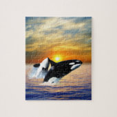 Wale bei Sonnenuntergang Puzzle (Vertikal)