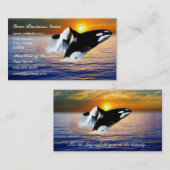 Wale bei Sonnenuntergang Visitenkarte (Vorne/Hinten)
