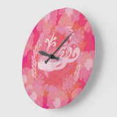 Wale Blume des Lebens Große Wanduhr (Winkel)