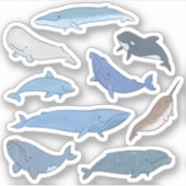Wale der Welt Aufkleber (Vorderseite)