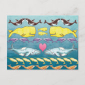 Wale des Meeres Postkarte (Vorderseite)