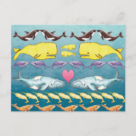 Wale des Meeres Postkarte