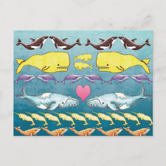 Wale des Meeres Postkarte (Vorderseite)