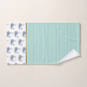 WALE EINER ZEIT AQUABLUE STRIPE BADEZIMMER TOWEL S BADHANDTUCH SET (Handtuch)