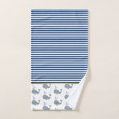 WALE EINER ZEIT BLUE STRIPE BADEZIMMER TOWEL SET (Handtuch)