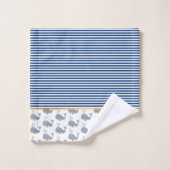 WALE EINER ZEIT BLUE STRIPE BADEZIMMER TOWEL SET (Waschlappen)