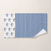 WALE EINER ZEIT BLUE STRIPE BADEZIMMER TOWEL SET (Handtuch)