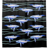 Wale Fische Duschvorhang (Vorderseite)