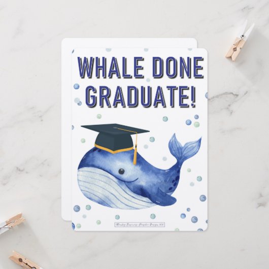 WALE HAT GESCHRIEBEN! KARTE (Vorderseite/Rückseite Beispiel)