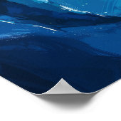 Wale im Meer - Kreative, einfache Darstellung P Poster (Ecke)