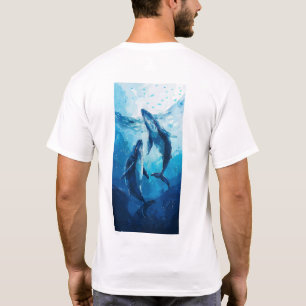 Wale im Meer - Kreative, einfache Darstellung T T-Shirt