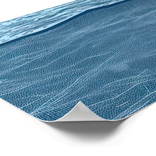 Wale im Ozean Klein Poster (Ecke)