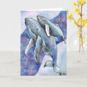 Wale im Star River Karte (Gelbe Blume)