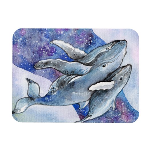 Wale im Star River Magnet (Horizontal)