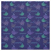 Wale im Weißen Meer Stoff (Muster)