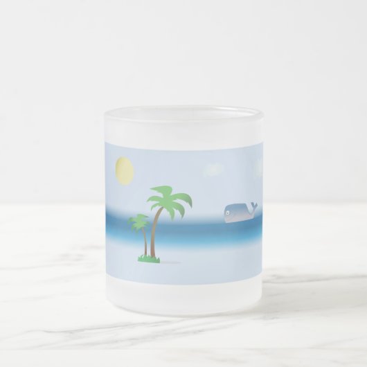 Wale in cooler Tasse im Ozean (Mittel)