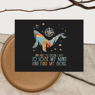 Wale in den Ozean tauche ich, um mein Geistermeer  Postkarte