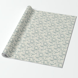 Wale in den Wolken II | Himmlische Reise Geschenkpapier