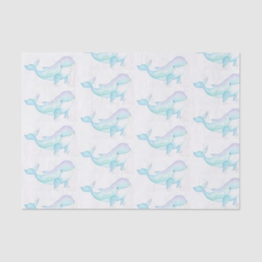Wale in Pastelltönen Seidenpapier (Vorderseite)