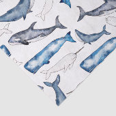 Wale in Wasserfarbe Seidenpapier (Ausschnitt)