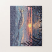 Wale in Wolken Puzzle (Vertikal)