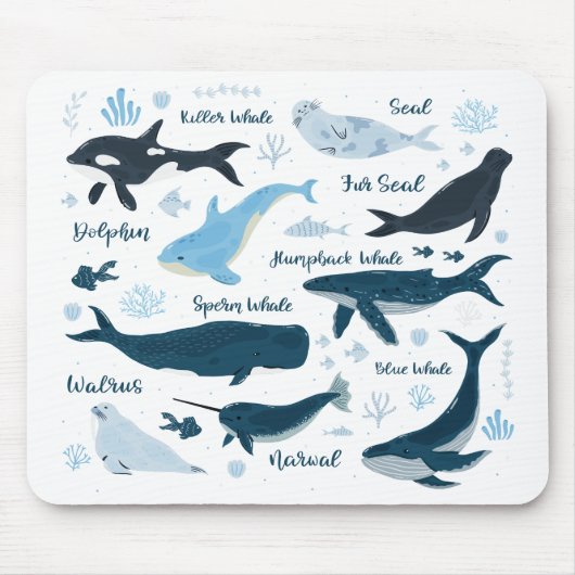 Wale & Meeresleben Mousepad (Vorne)