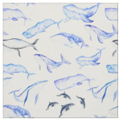 Wale mit Delphinmuster Stoff (Muster)