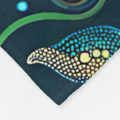 "Wale mit Weihnachtsbeleuchtung - surreale Kunst" Fleecedecke (Ecke)