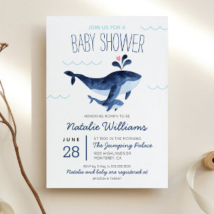 Wale Nautical Under Sea Baby Shower Einladung