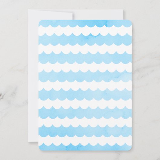 Wale Nautical Under Sea Baby Shower Einladung (Rückseite)