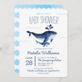 Wale Nautical Under Sea Baby Shower Einladung (Vorne/Hinten)