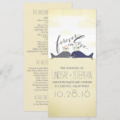 Wale Paar romantische nautische Hochzeitsprogramme Programm (Vorne/Hinten)