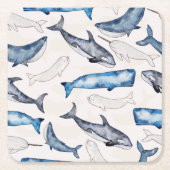 Wale Rechteckiger Pappuntersetzer (Vorderseite)