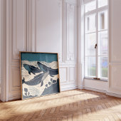 Wale Sea Marine Nature Linocut Nova Scotia Poster