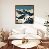 Wale Sea Marine Nature Linocut Nova Scotia Poster