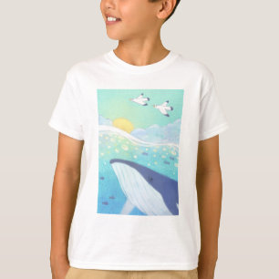 Wale, Seagulls und Illustrationen im Sommer des Oz T-Shirt