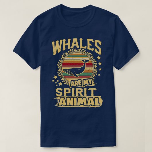 Wale sind meine Geisttiere Whale Art Whale Liebe T-Shirt (Design vorne)