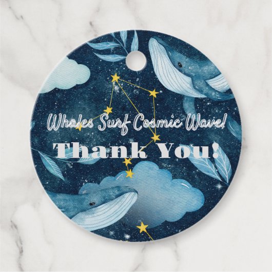 Wale surfen kosmische Wellen Blaue Sternbilder Geschenkanhänger (Vorderseite)