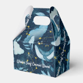 Wale surfen kosmische Wellen Blaue Sternbilder Geschenkschachtel (Rückseite)